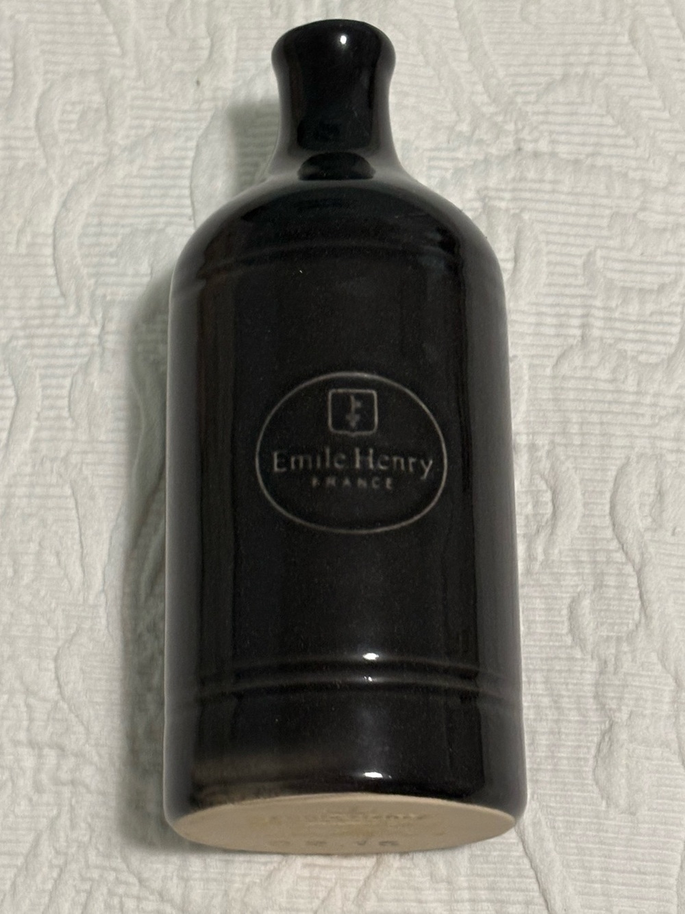 Emile Henry France Williams Sonoma Stoneware 7” Dark Gray Vase